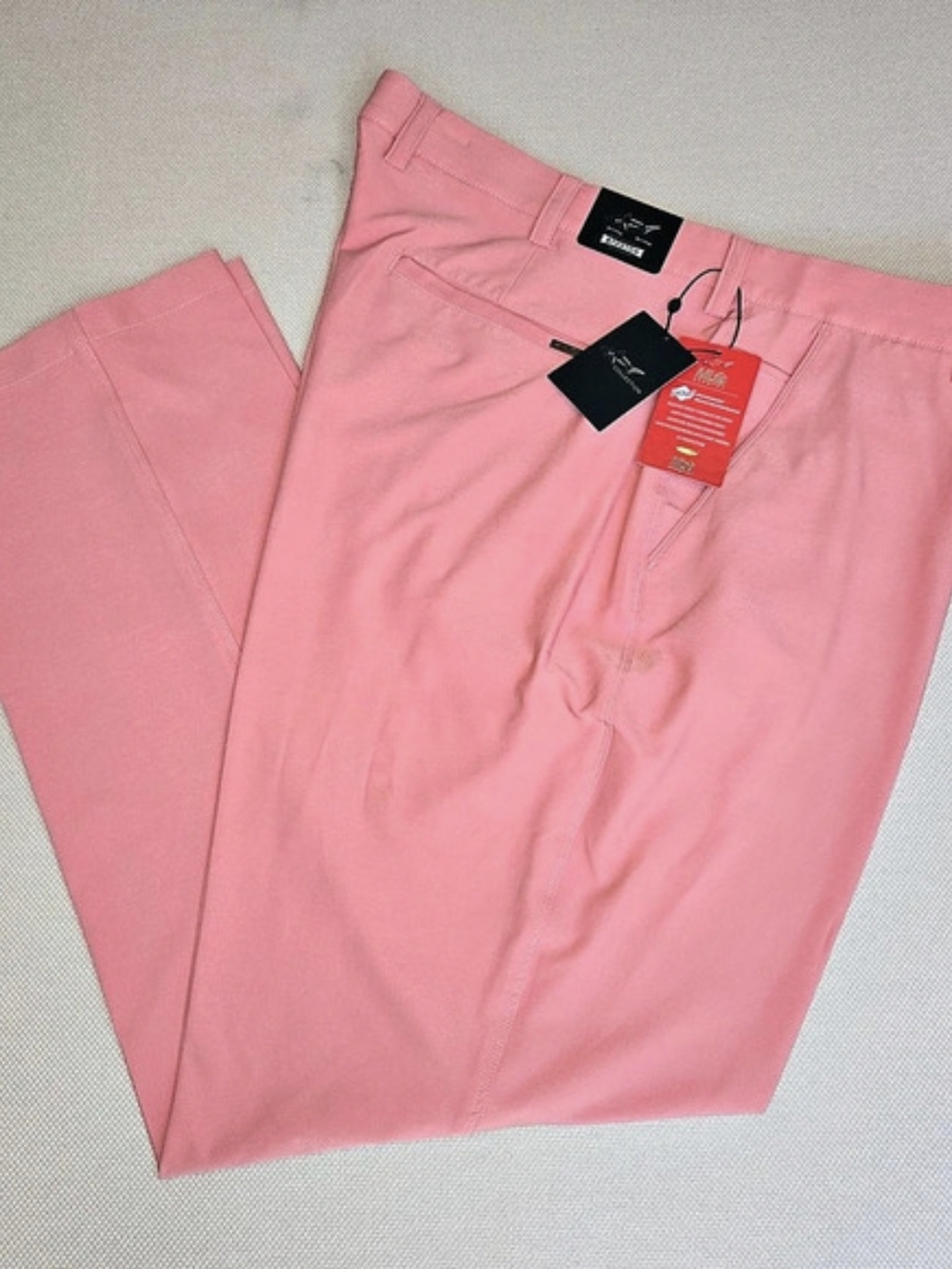 Greg Norman Performance Stretch Waistband 40x30 Salmon Brand New with Tags Golf